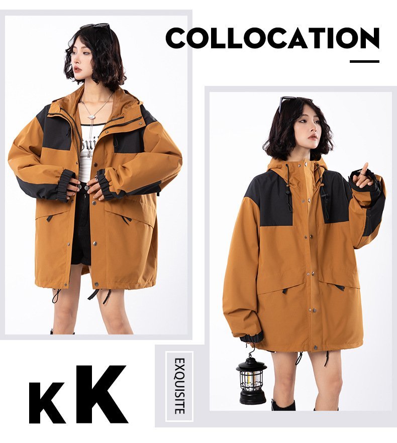 High-quality classic punching jacket outdoor mountaineering clothing men and women with the same ski rain jacket couple jacket