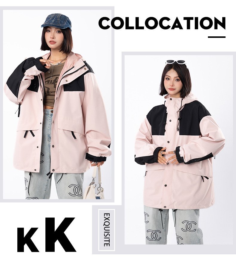 High-quality classic punching jacket outdoor mountaineering clothing men and women with the same ski rain jacket couple jacket