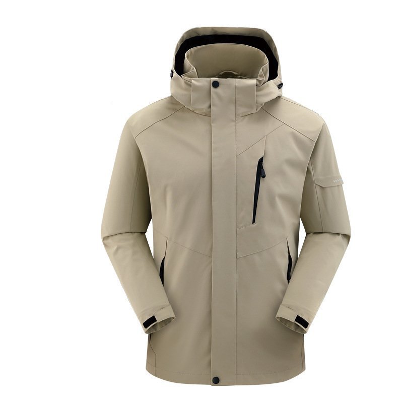 Mountain System Outdoor 3-in-1 Punching Jacket Windproof Waterproof Composite Rocker Fleece Lining Men's Jacket Jacket
