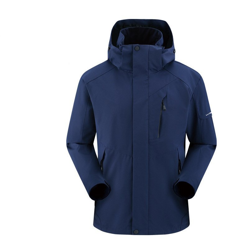 Mountain System Outdoor 3-in-1 Punching Jacket Windproof Waterproof Composite Rocker Fleece Lining Men's Jacket Jacket