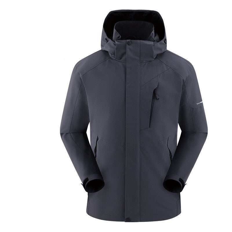 Mountain System Outdoor 3-in-1 Punching Jacket Windproof Waterproof Composite Rocker Fleece Lining Men's Jacket Jacket