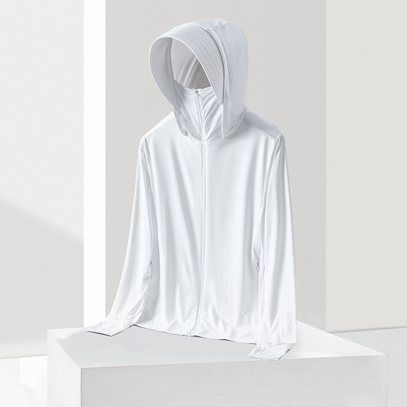 New summer UPF50 + outdoor sunscreen clothing ice feeling removable brim UV sunscreen clothing men