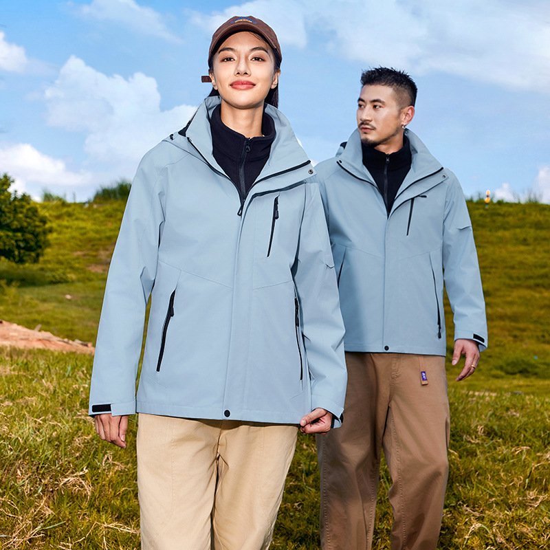 Outdoor 3-in-1 Women's Jacket Windproof Waterproof with Composite Rocker and Fleece Lining