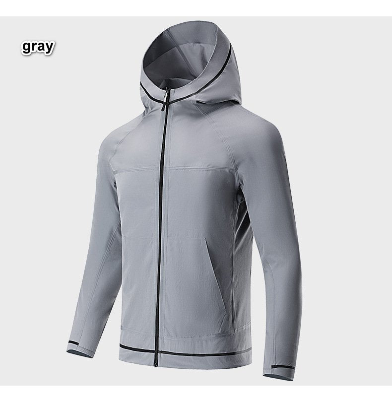 Seamless double-sided sun protection clothing for men and women, anti-UV ice-feel breathable outdoor sports hiking sun protection clothing