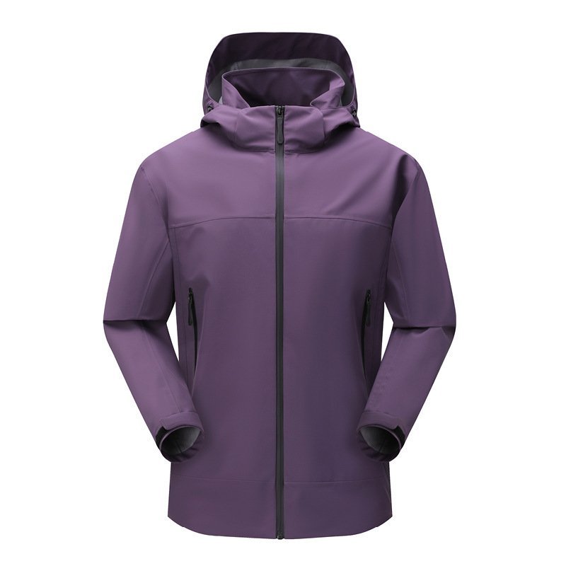 Single-layer full heat-sealed punching jacket men and women spring and fall outdoor windproof waterproof seamless pressure rubber thin section mountaineering clothing