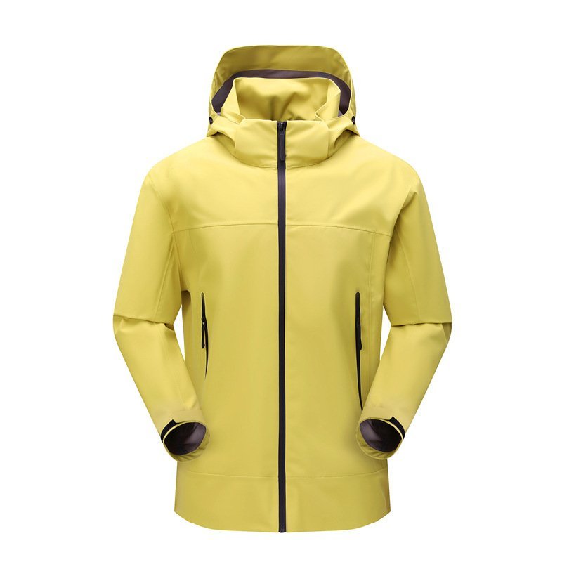 Single-layer full heat-sealed punching jacket men and women spring and fall outdoor windproof waterproof seamless pressure rubber thin section mountaineering clothing