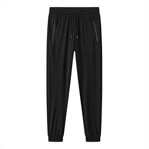 Summer ice silk simple business pants city outdoor ultra-thin breathable cool ice feeling large size loose men's knitted pants