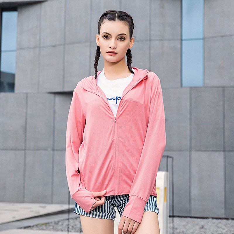 Women's Breathable Ice Silk UV Protection Jacket UPF50+ Knitted Sunwear Skinsuit