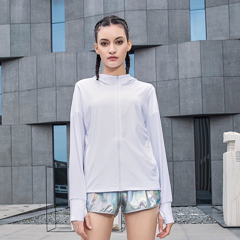 Women's Breathable Ice Silk UV Protection Jacket UPF50+ Knitted Sunwear Skinsuit