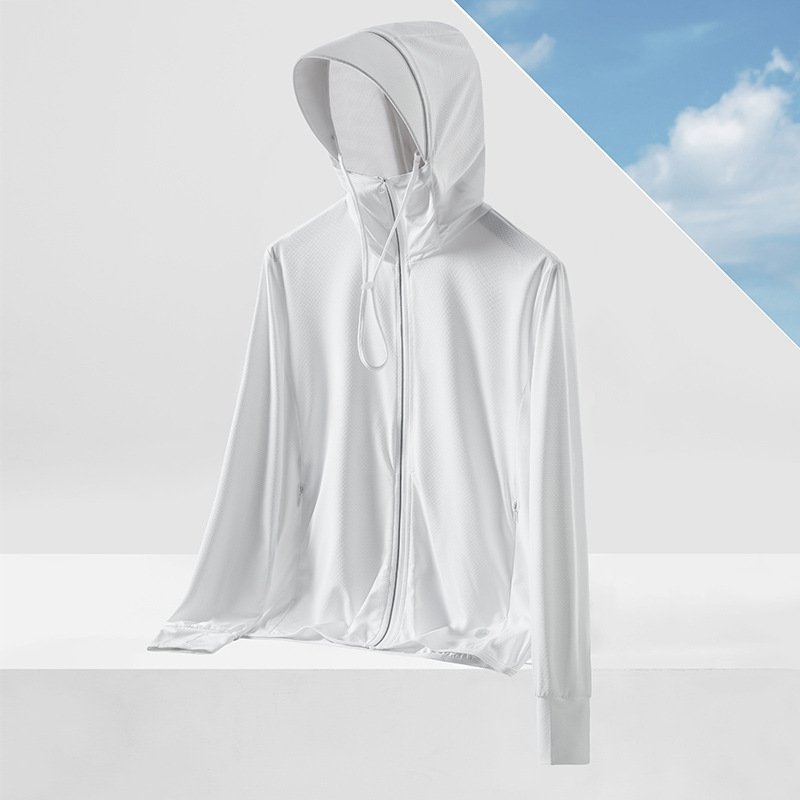 Women's Ice Silk UV Protection Hoodie with Wide Brim