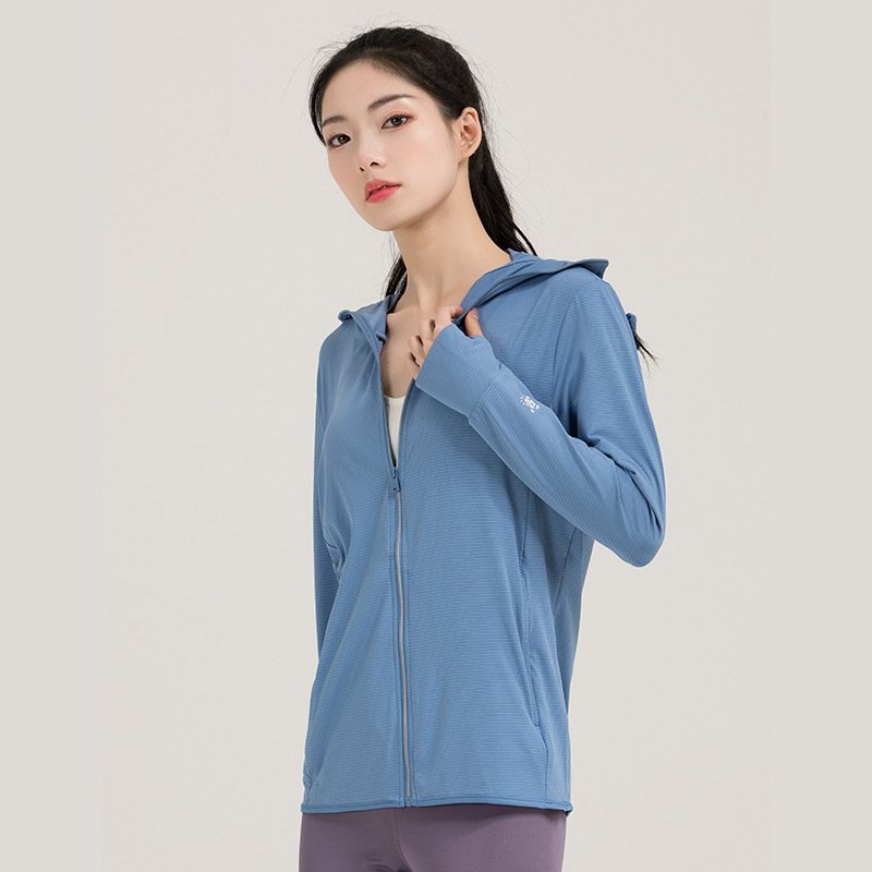 Women's UPF50+ UV Protection Jacket Removable Hoo Ice Silk Fabric Breathable Sun Protection Coat