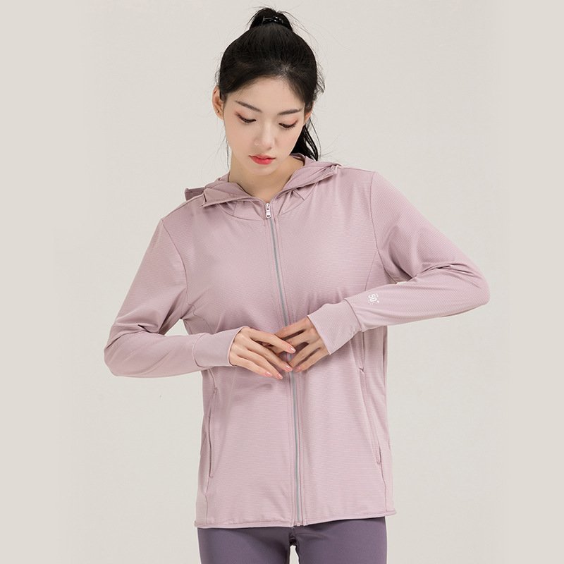 Women's UPF50+ UV Protection Jacket Removable Hoo Ice Silk Fabric Breathable Sun Protection Coat